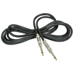 Citronic 190.281UK Πλεκτό Καλώδιο Κιθάρας 6,3 mm Mono Jack Plug – 6,3 mm Mono Jack Plug 3m Black (Τεμάχιο)
