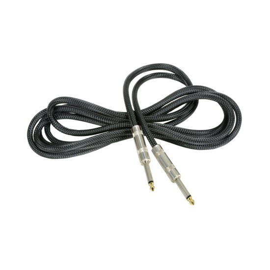 Citronic 190.281UK Πλεκτό Καλώδιο Κιθάρας 6,3 mm Mono Jack Plug – 6,3 mm Mono Jack Plug 3m Black (Τεμάχιο)