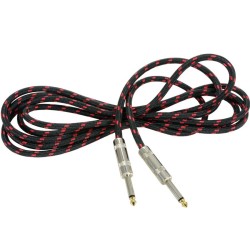 Citronic 190.286UK Πλεκτό καλώδιο κιθάρας 6,3mm Mono Jack Plug - 6,3 mm Mono Jack Plug 3m (Τεμάχιο)