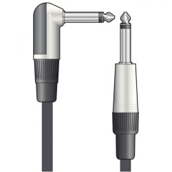 Citronic 190.381UK Καλώδιο Κιθάρας Πλεκτό 6,3 mm Γωνιακό Βύσμα - 6,3 mm Jack 3m (Τεμάχιο)