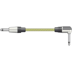 Citronic 190.383UK Πλεκτό καλώδιο κιθάρας 6,3mm ορθή γωνία Mono Jack Plug - 6,3 mm Mono Jack Plug 3m (Τεμάχιο)