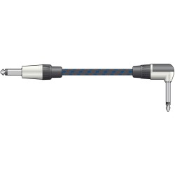 Citronic 190.384UK Πλεκτό καλώδιο κιθάρας 6,3mm ορθή γωνία Mono Jack Plug - 6,3 mm Mono Jack Plug  3.0m (Τεμάχιο)