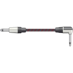 Citronic 190.386UK Πλεκτό καλώδιο κιθάρας 6,3mm ορθή γωνία Mono Jack Plug - 6,3 mm Mono Jack Plug 3m (Τεμάχιο)