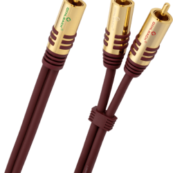 Oehlbach NF Y-Sub Καλώδιο Subwoofer RCA - 2 x RCA 1m Purple (Τεμάχιο)
