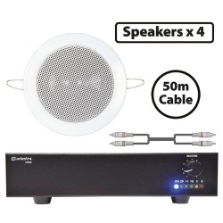 Adastra 4*EC36V+US60 Πακέτο Background Music με 4 Ηχεία Οροφής 100V και Τελικό Eνισχυτή 60W (Σετ) Adastra 4*EC36V+US60 Πακέτο Background Music με 4 Ηχεία Οροφής 100V και Τελικό Eνισχυτή 60W (Σετ)