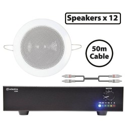 Adastra 12*EC36V+US90 Πακέτο Background Music με 12 Ηχεία Οροφής 100V και Τελικό Ενισχυτή 90W (Σετ) Adastra 12*EC36V+US90 Πακέτο Background Music με 12 Ηχεία Οροφής 100V και Τελικό Ενισχυτή 90W (Σετ)