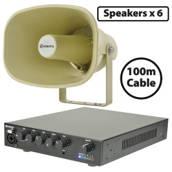 Adastra 6*EH15V+UA90 Πακέτο Background Music με 6 Χοάνες 100V και Μίκτη-Ενισχυτή 90W (Σετ) Adastra 6*EH15V+UA90 Πακέτο Background Music με 6 Χοάνες 100V και Μίκτη-Ενισχυτή 90W (Σετ)