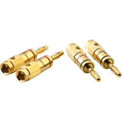 Oehlbach Banana Plugs B1 μέχρι 10 mm² Χρυσό (Σετ 4 τεμάχια) Oehlbach Banana Plugs B1 μέχρι 10 mm² Χρυσό (Σετ 4 τεμάχια)