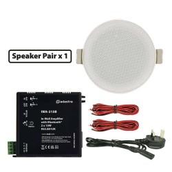 Adastra 2*SL3+IWA215B Πακέτο Background Music με Ενισχυτή BT και 2 Ηχεία Οροφής 3'' (Σετ)