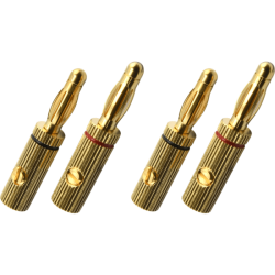 Oehlbach Banana Plugs Pin-B3 μέχρι 4 mm² Χρυσό (Σετ 4 τεμαχία) Oehlbach Banana Plugs Pin-B3 μέχρι 4 mm² Χρυσό (Σετ 4 τεμαχία)