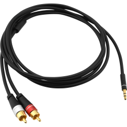 Oehlbach Audio Jack RCA Link Stereo audio cable JACK to 2x RCA LINK 1 m Black Oehlbach Audio Jack RCA Link Stereo audio cable JACK to 2x RCA LINK 1 m Black