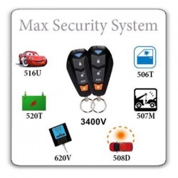 Viper 3400V Max Ολοκληρωμένο Πακέτο Συναγερμού Αυτοκινήτου 1-way (Σετ)