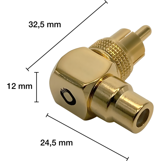 Oehlbach Sound-AD 90 Angle adaptor Cinch 90° Gold