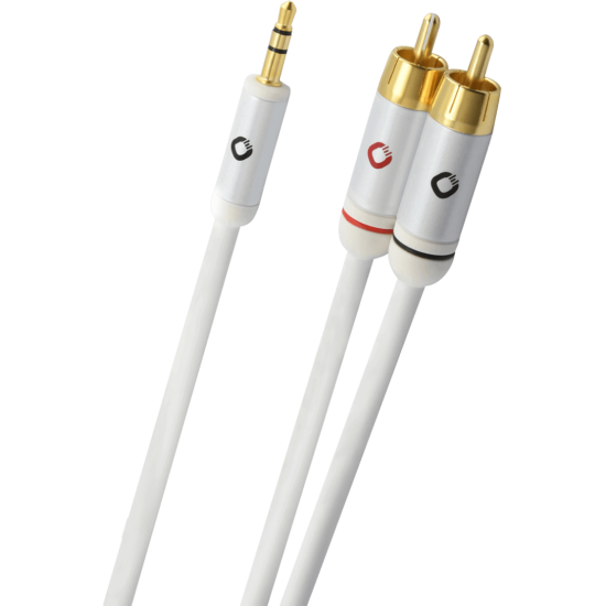 Oehlbach i-Connect J Καλώδιο ήχου φορητής συσκευής  3.5mm Jack  - 2 x RCA  1.5m White (Τεμάχιο)