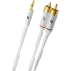 Oehlbach i-Connect J Καλώδιο ήχου φορητής συσκευής  3.5mm Jack  - 2 x RCA  1.5m White (Τεμάχιο)