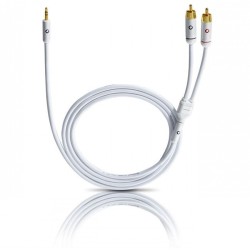 Oehlbach i-Connect J Καλώδιο ήχου φορητής συσκευής  3.5mm Jack  - 2 x RCA  1.5m White (Τεμάχιο)