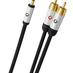 Oehlbach i-Connect J Καλώδιο ήχου φορητής συσκευής 3.5mm Jack - 2x RCA 1.5m Black (Τεμάχιο)