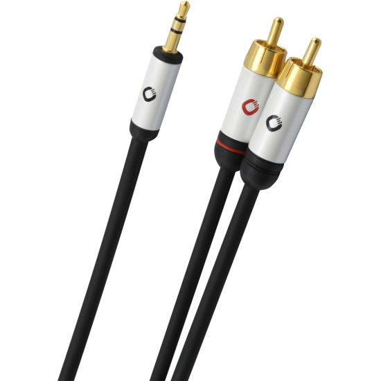 Oehlbach i-Connect J Καλώδιο ήχου φορητής συσκευής  3.5mm Jack  - 2 x RCA  5m Black (Τεμάχιο)