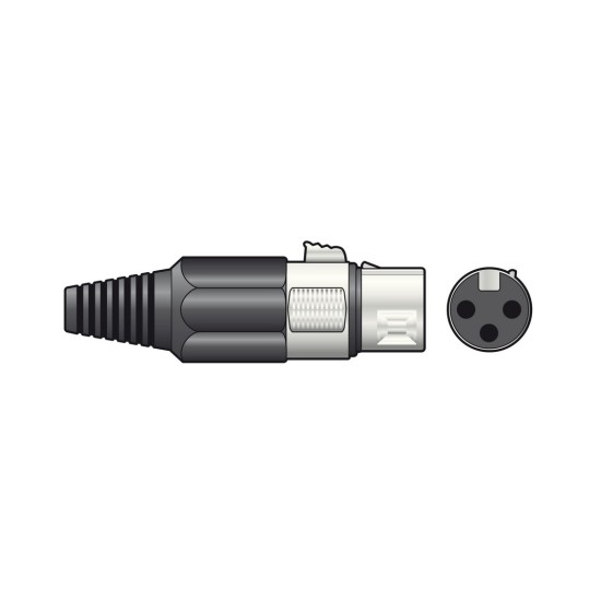 Qtx 761.657UK Connector XLR 3 - Ακίδων (Τεμάχιο)