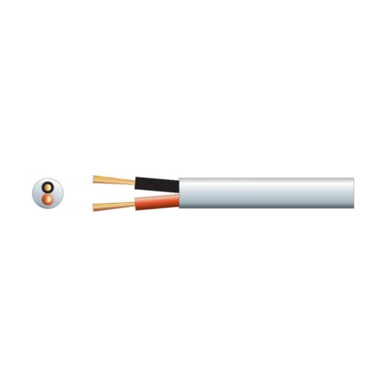 Mercury 801.878UK Καλώδιο Ηχείων 2 x 2.01mm² Διπλής Μόνωσης 100V Line Εξωτερικού Χώρου 100m White