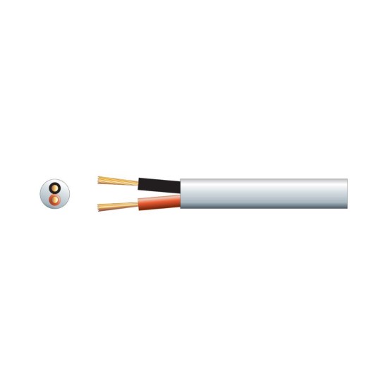 Mercury 801.817UK-1 Καλώδιο Ηχείων Διπλής Μόνωσης 100V Line Εξωτερικού Χώρου 2x1.15mm White (Ανά Μέτρο)