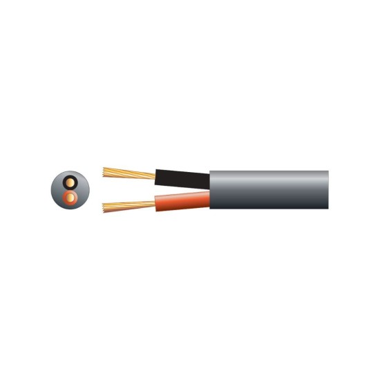 Mercury 801.879UK Καλώδιο Ηχείων 2 x 2.01mm² Διπλής Μόνωσης 100V Line Εξωτερικού Χώρου 100m Black