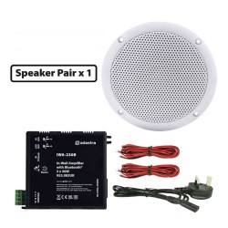 Adastra 2*OD5-W4+IWA230B Πακέτο Background Music με Ενισχυτή BT και 2 Ηχεία Οροφής 5'' (Σετ)