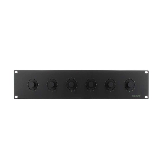 ArtSound SVC6.2T Controller Έντασης 6 Καναλιών 100W 19" Μαύρο (Τεμάχιο)