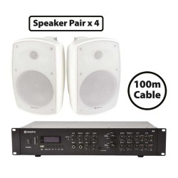 Adastra 8*BH6W+A4 Πακέτο Background Music με 4 Ηχεία BH6 και Dual Stereo Ενισχυτή (Σετ) Adastra 8*BH6W+A4 Πακέτο Background Music με 4 Ηχεία BH6 και Dual Stereo Ενισχυτή (Σετ)