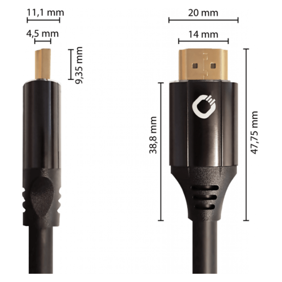 Oehlbach Black Magic MKII Καλώδιο HDMI® 2.1 48Gbps 8K/60Hz 30 χρόνια Εγγύηση 5m ιδανικό για PS5, XBOX Black (Τεμάχιο)