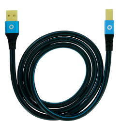 Oehlbach USB Plus B USB 2.0 cable type A to type B 2 m Blue