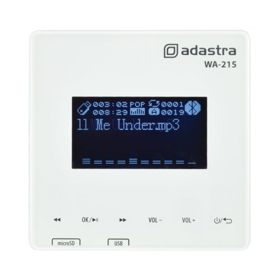 Adastra WA-215 Επιτοίχιος Ενισχυτής με Media Player και Bluetooth 2 x 15W RMS (Τεμάχιο)