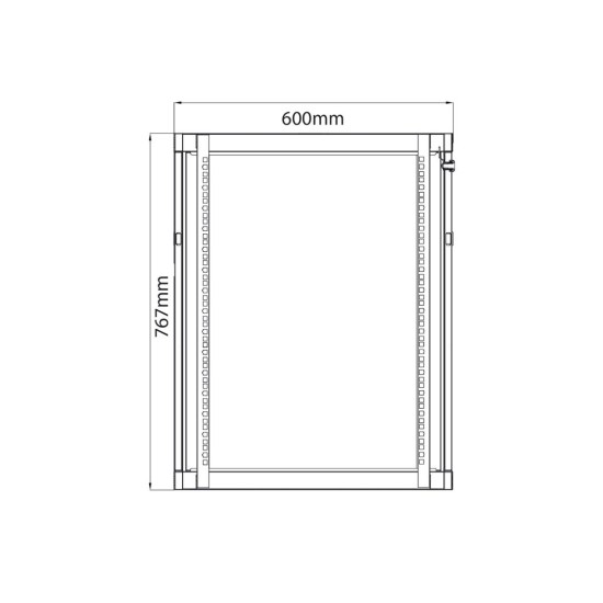 Adastra RC15U450 19" Rack Cabinet 15U x 450mm  (Τεμάχιο)