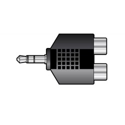 Qtx 759.490UK Αντάπτορας 3,5mm Stereo Jack Plug – 2 x RCA Phono Socket (Τεμάχιο) Qtx 759.490UK Αντάπτορας 3,5mm Stereo Jack Plug – 2 x RCA Phono Socket (Τεμάχιο)