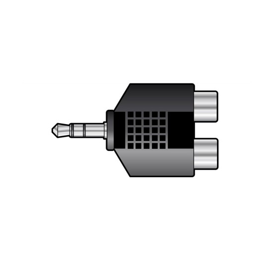 Qtx 759.490UK Αντάπτορας 3,5mm Stereo Jack Plug – 2 x RCA Phono Socket (Τεμάχιο)