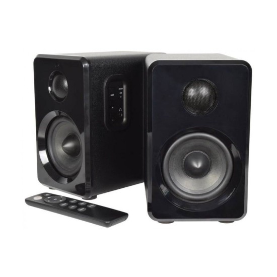 AvLink ABS35BLK Ενεργά Bluetooth Ηχεία Βιβλιοθήκης 3.5" 15W RMS Μαύρα με USB, MicroSD (Ζεύγος)