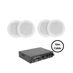 Adastra 4*RC5+A200 Πακέτο Background Music με Ενισχυτή και 4 Ηχεία Οροφής (Σετ)