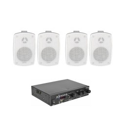 Adastra Smart Pack Outdoor4 Πακέτο με Στερεοφωνικό Ενισχυτή A200 και 4 Επιτοίχια Ηχεία BH3-W Λευκά (Σετ) Adastra Smart Pack Outdoor4 Πακέτο με Στερεοφωνικό Ενισχυτή A200 και 4 Επιτοίχια Ηχεία BH3-W Λευκά (Σετ)