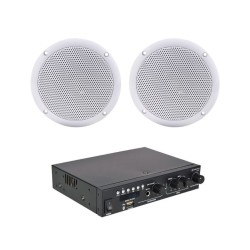 Adastra Smart Pack Waterproof Πακέτο με Ενισχυτή A200 και 2 Ηχεία Οροφής OD5W4 Λευκά (Σετ)