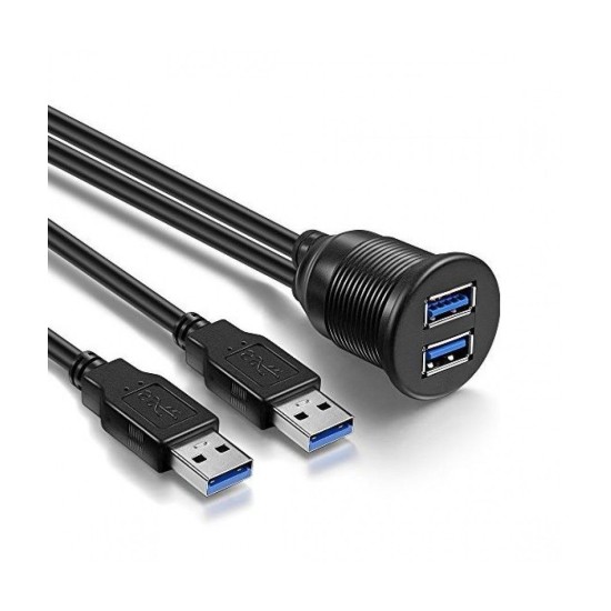 Ampire XUD200 Διπλό Καλώδιο Επέκτασης USB 3.0 2m (Τεμάχιο)