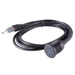 Ampire XUD200 Διπλό Καλώδιο Επέκτασης USB 3.0 2m (Τεμάχιο)