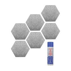 Audiodesigner PET Hexagon Grey 6 Ηχοαπορροφητικά Πάνελ 20 cm / 1 τ.μ. με Βενζινόκολλα (Σετ) Audiodesigner PET Hexagon Grey 6 Ηχοαπορροφητικά Πάνελ 20 cm / 1 τ.μ. με Βενζινόκολλα (Σετ)