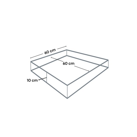 Audiodesigner BASSQUARE Bass Trap Μπασοπαγίδα 60 x 60 x 10 cm / 0,36 τ.μ. Coffee Grey (Τεμάχιο)