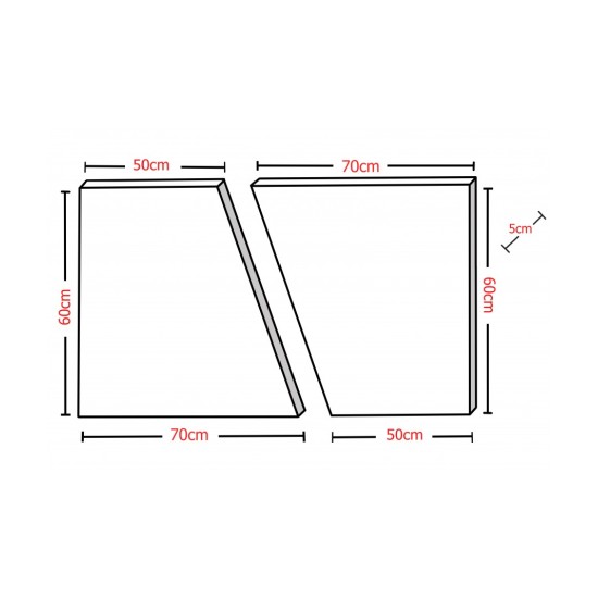 Audiodesigner Attach Ηχοαπορροφητικά Πάνελ 60 x 70 x 50 x Β:5cm / 0,72 τ.μ. Μαύρο (2 Τεμάχια)