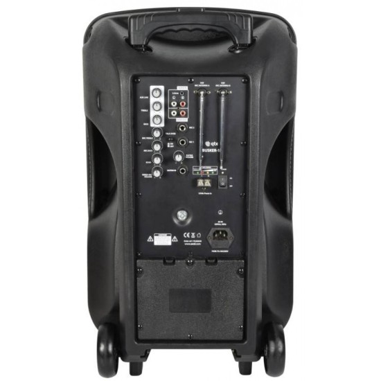 Qtx BUSKER-12 Busker PA Με Μικρόφωνο VHF, Media Player & Bluetooth 12" 80W RMS (Σετ)