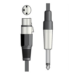 190.086UK Καλώδιο Μικροφώνου XLR Θηλυκό - 6,3 mm Jack 3m (Τεμάχιο) 190.086UK Καλώδιο Μικροφώνου XLR Θηλυκό - 6,3 mm Jack 3m (Τεμάχιο)