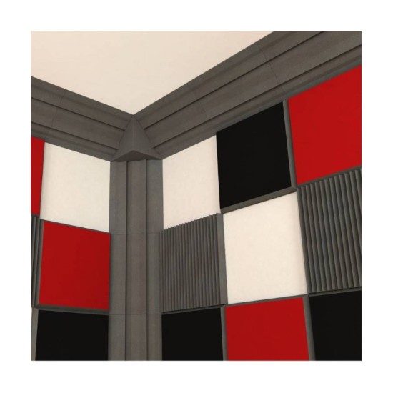 EQ Acoustics Colourpanel 60 Red Ηχοαπορροφητικό Πάνελ Αφρού 60 x 60 x 5cm / 2,16 τ.μ. (6 Τεμάχια)