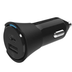 Scosche CPDCA32-SP Dual-Port USB-C & USB-A Car Charger Scosche CPDCA32-SP Dual-Port USB-C & USB-A Car Charger