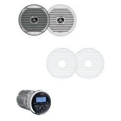 Jensen CPMX150WH Ολοκληρωμένο Πακέτο Πηγής με Bluetooth & Ηχείων & Γρίλιων Λευκό (Σετ)