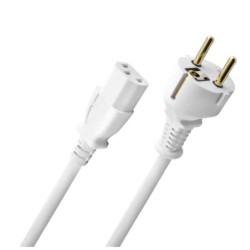 Oehlbach Powercord C13 Καλώδιο Τροφοδοσίας 1.5m White (Τεμάχιο)